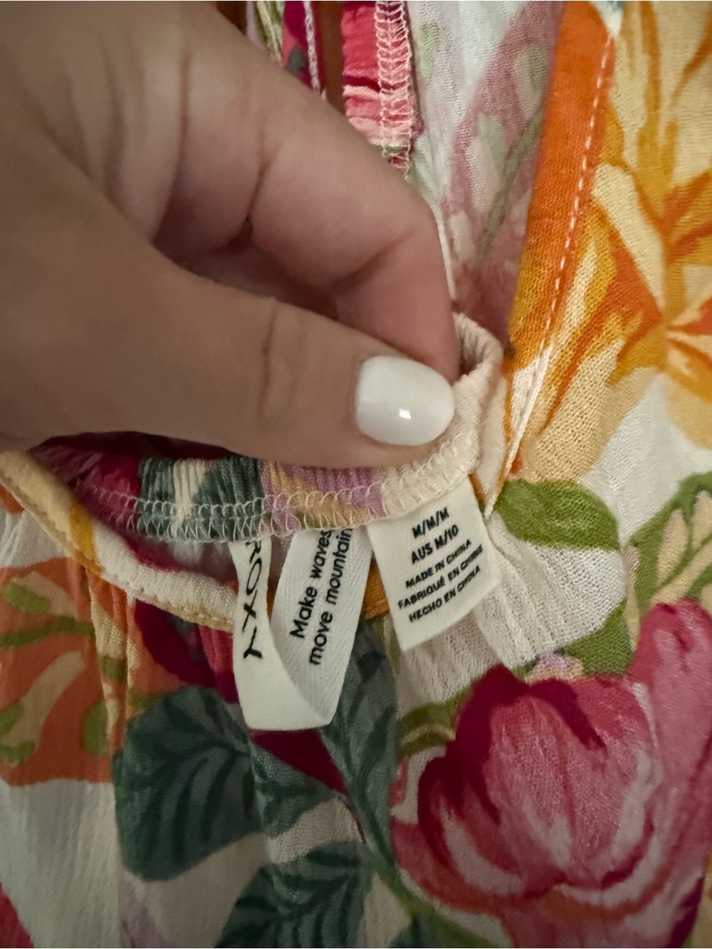 NWT- Roxy Spring Adventure Cover Up Dress - Tropical Floral Strappy- Multicolor - Picture 3 of 6